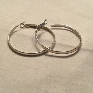 $8 ea or 3/$15 Silvertone 2” Hoop Earrings